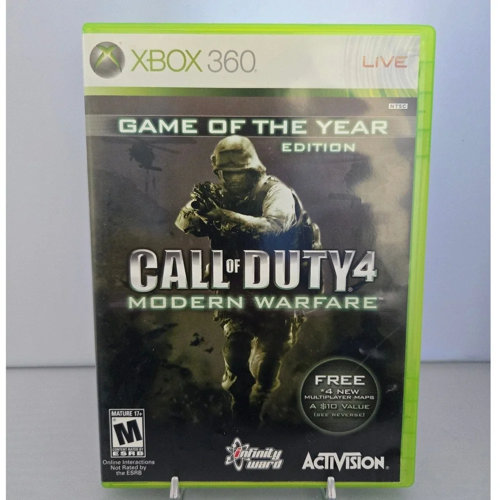 Call of Duty 2‎ Big Red One & COD 4 Modern Warfare GOTY Bundle - Xbox- 2 Games
